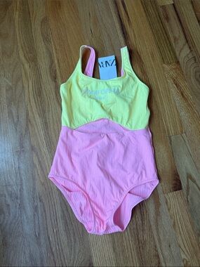 Zara Kids One-Piece Swim - Yellow & Pink